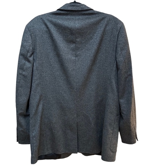 J. Crew Blazer Jacket Sport Coat 2 Button Wool Cashmere Gray Office Preppy 42R - Picture 2 of 11